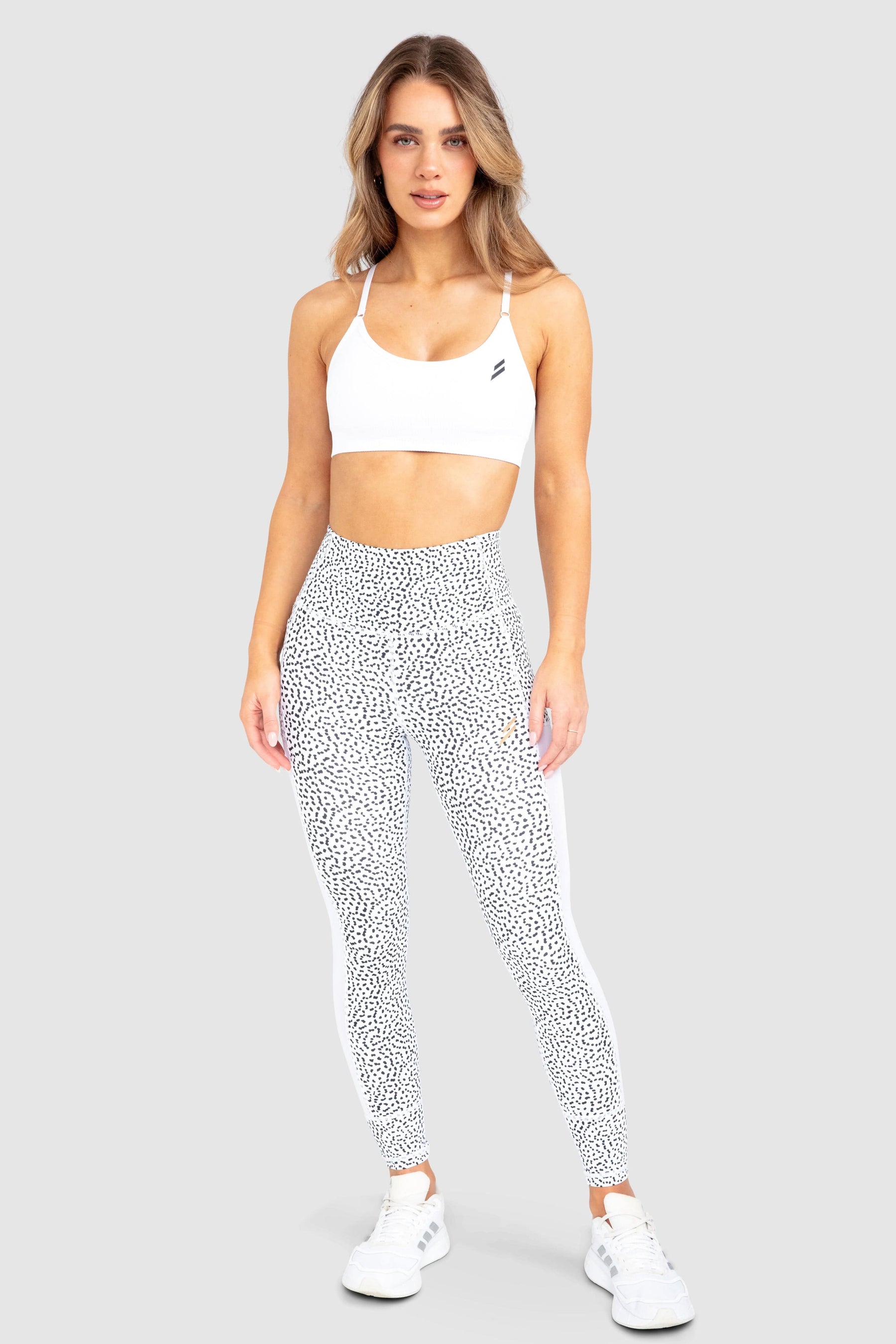 Calça Legging Breeze Mesh - Branco Estampado Animal Print