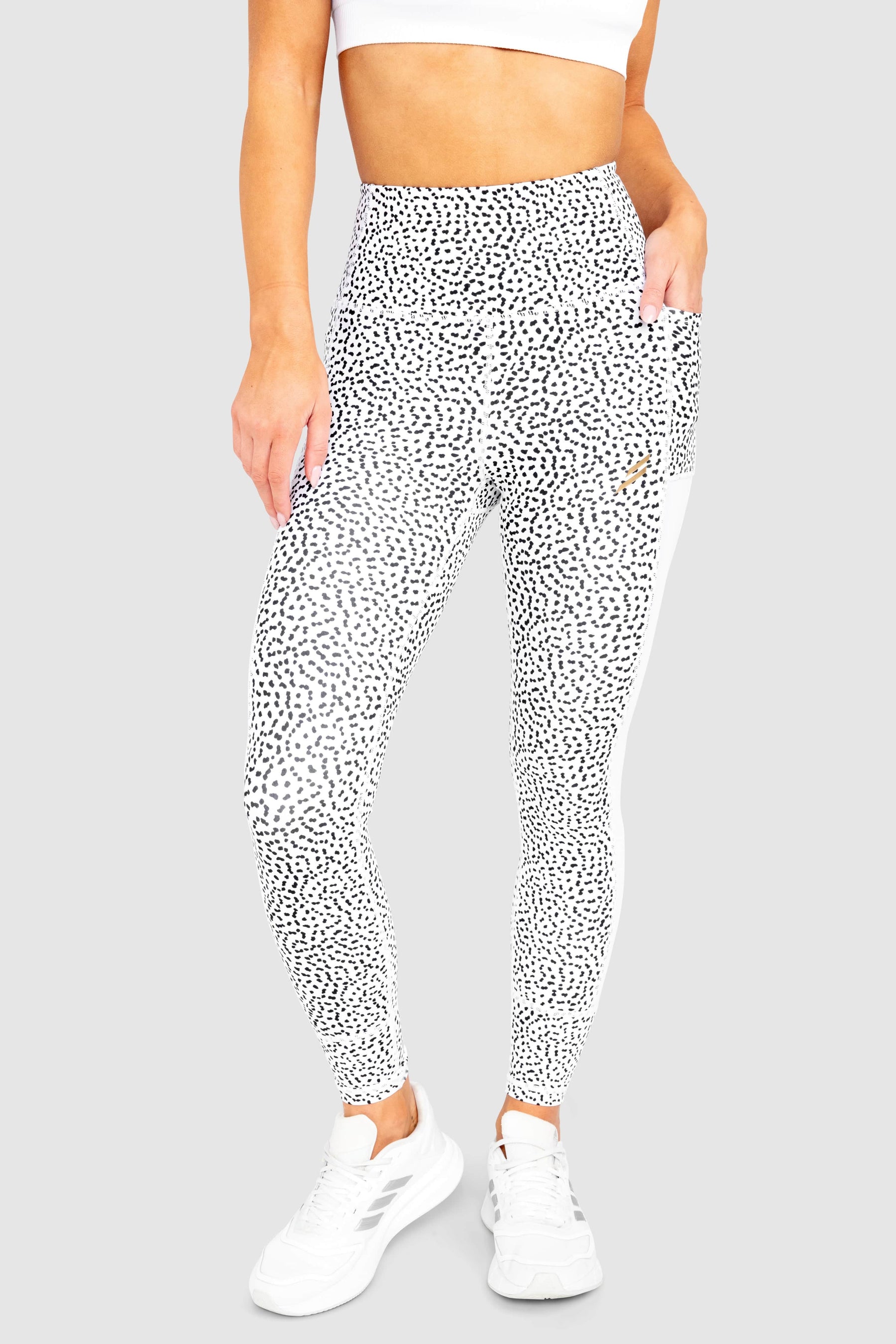 Calça Legging Breeze Mesh - Branco Estampado Animal Print