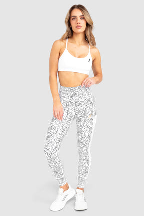 Calça Legging Breeze Mesh - Branco Estampado Animal Print