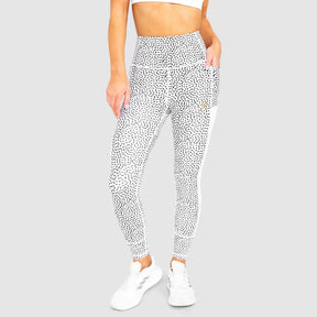 Calça Legging Breeze Mesh - Branco Estampado Animal Print