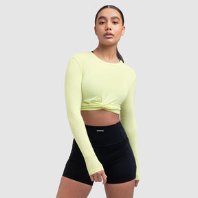 Cropped Manga Longa Desire - Amarelo