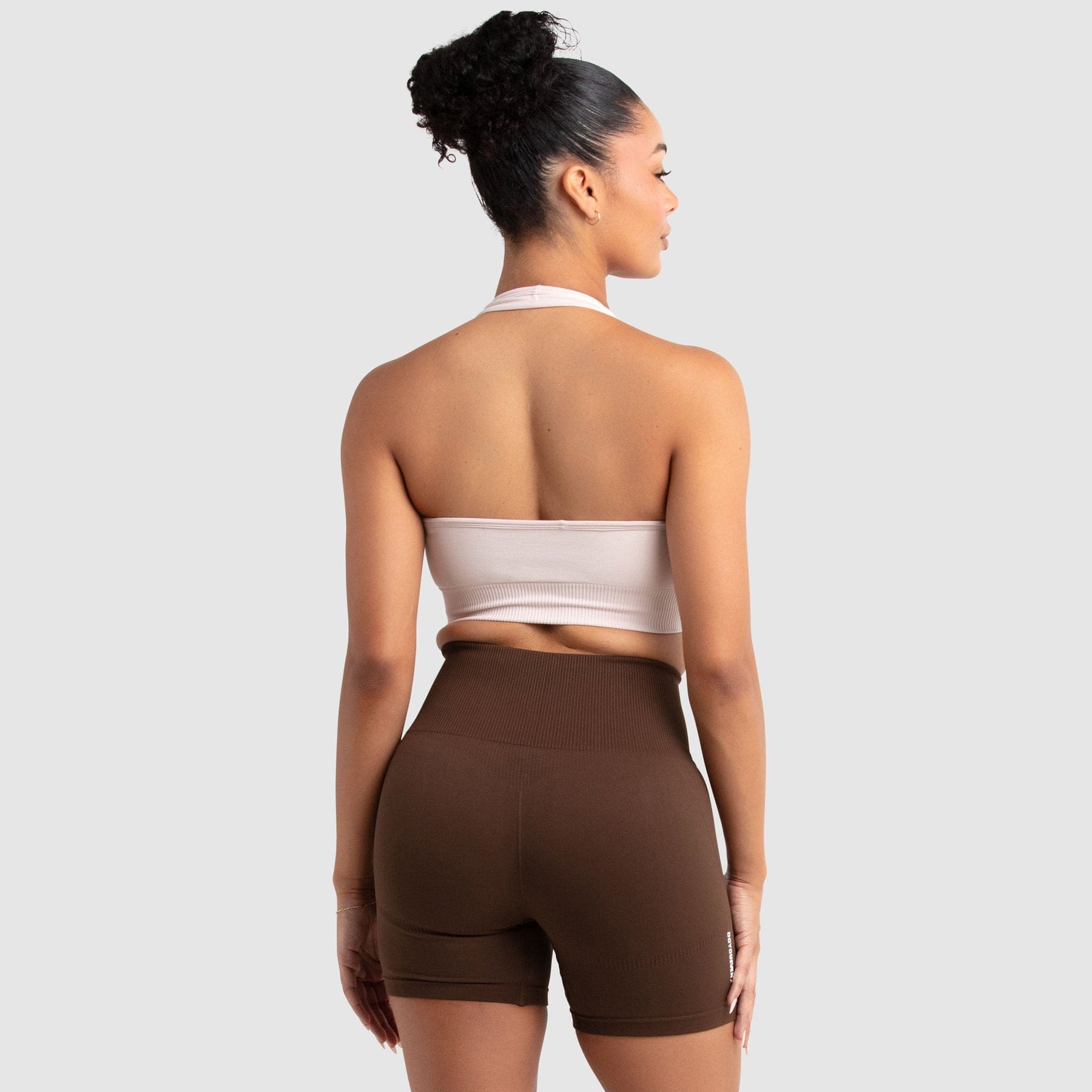 Cropped com Decote Halter Hyperflex - Marfim Branco