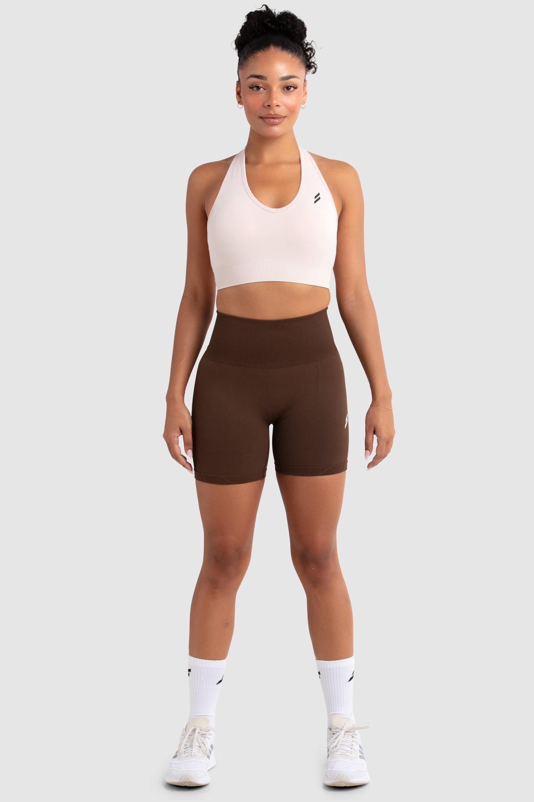 Cropped com Decote Halter Hyperflex - Marfim Branco