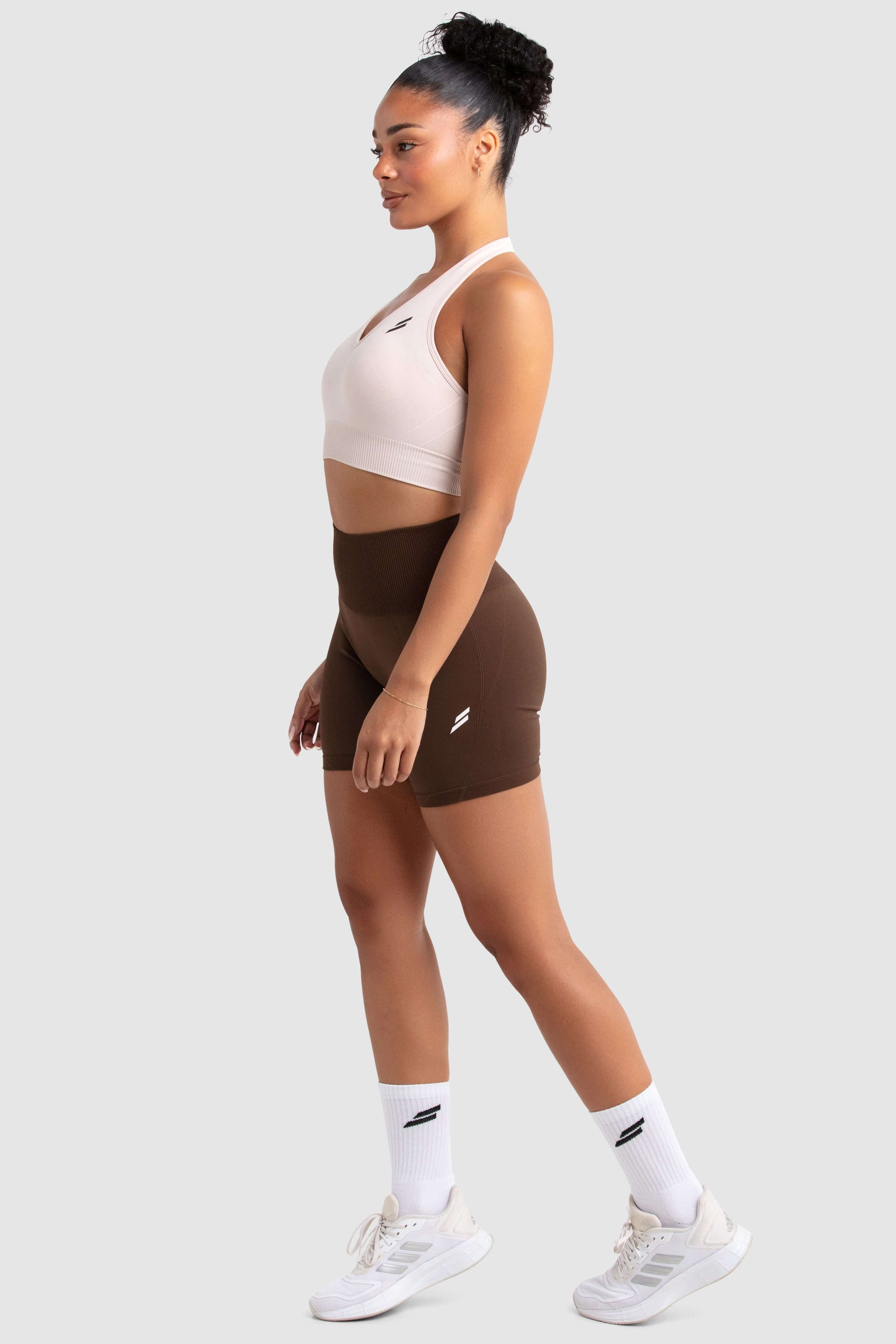 Cropped com Decote Halter Hyperflex - Marfim Branco