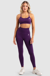 Conjunto Top e Calça Legging Impact Sem Costura - Ameixa