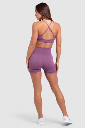 Conjunto Top e Shorts Impact Solid  - Roxo malva