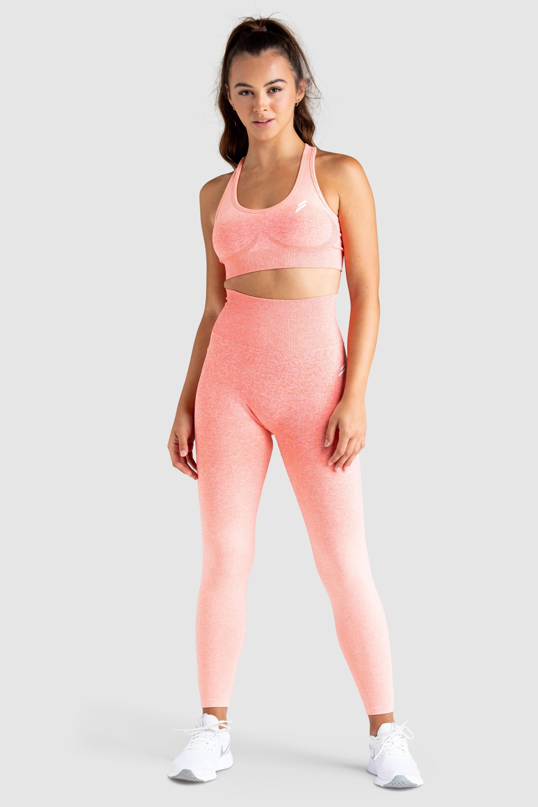 Calça Legging Ombré Scrunch Sem Costura - Coral