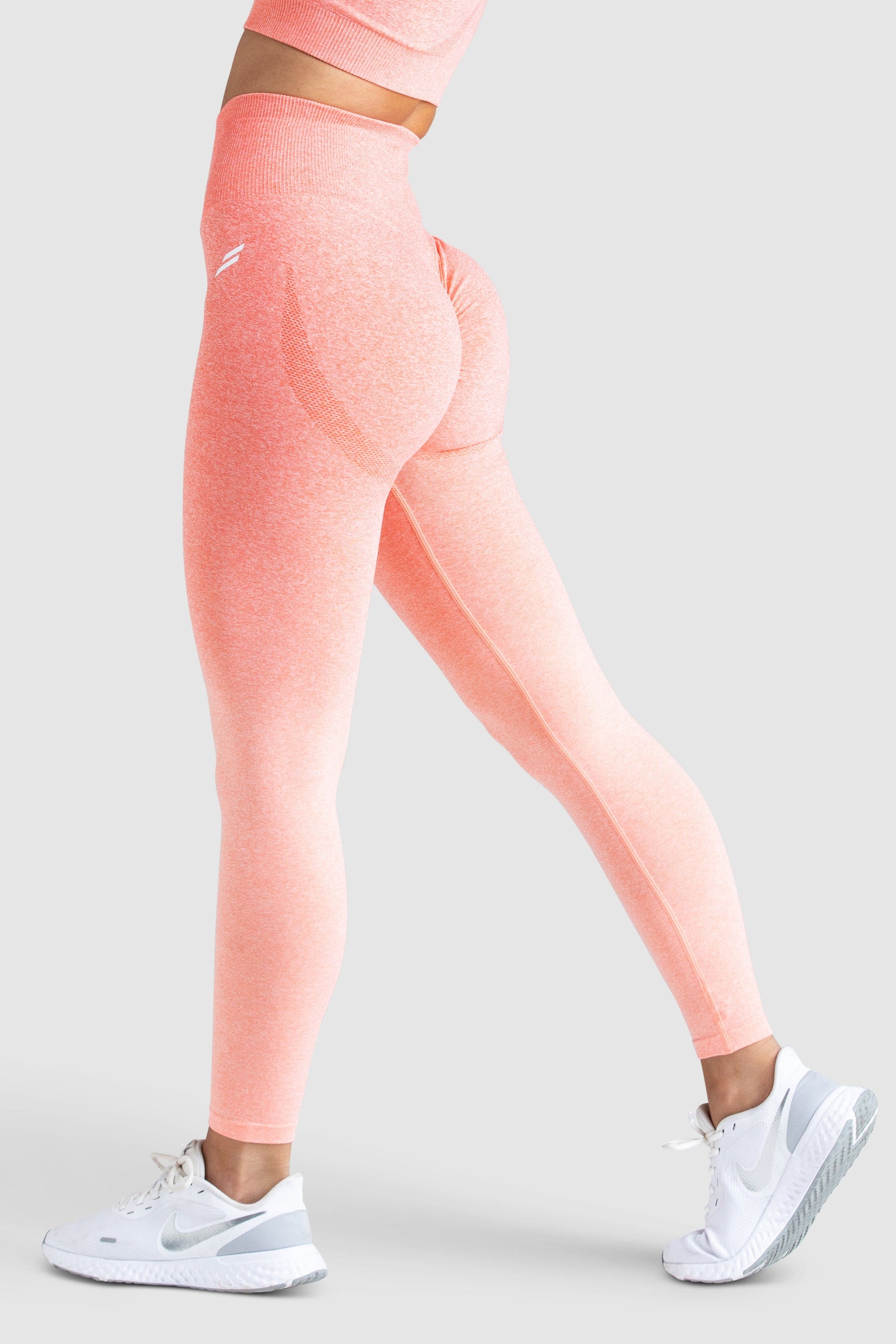 Calça Legging Ombré Scrunch Sem Costura - Coral