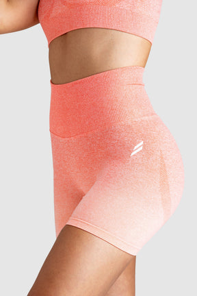 Shorts Ombre Scrunch Sem Costura - Coral