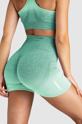 Shorts Ombre Scrunch Sem Costura - Verde