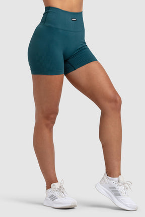 Shorts Canelados Sem Costura- Verde Floresta