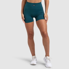 Shorts Canelados Sem Costura- Verde Floresta