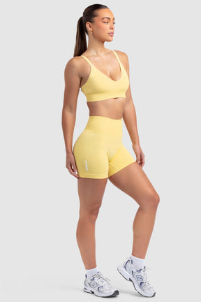 Top Scrunch Sem Costura - Amarelo Manteiga