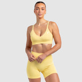 Top Scrunch Sem Costura - Amarelo Manteiga