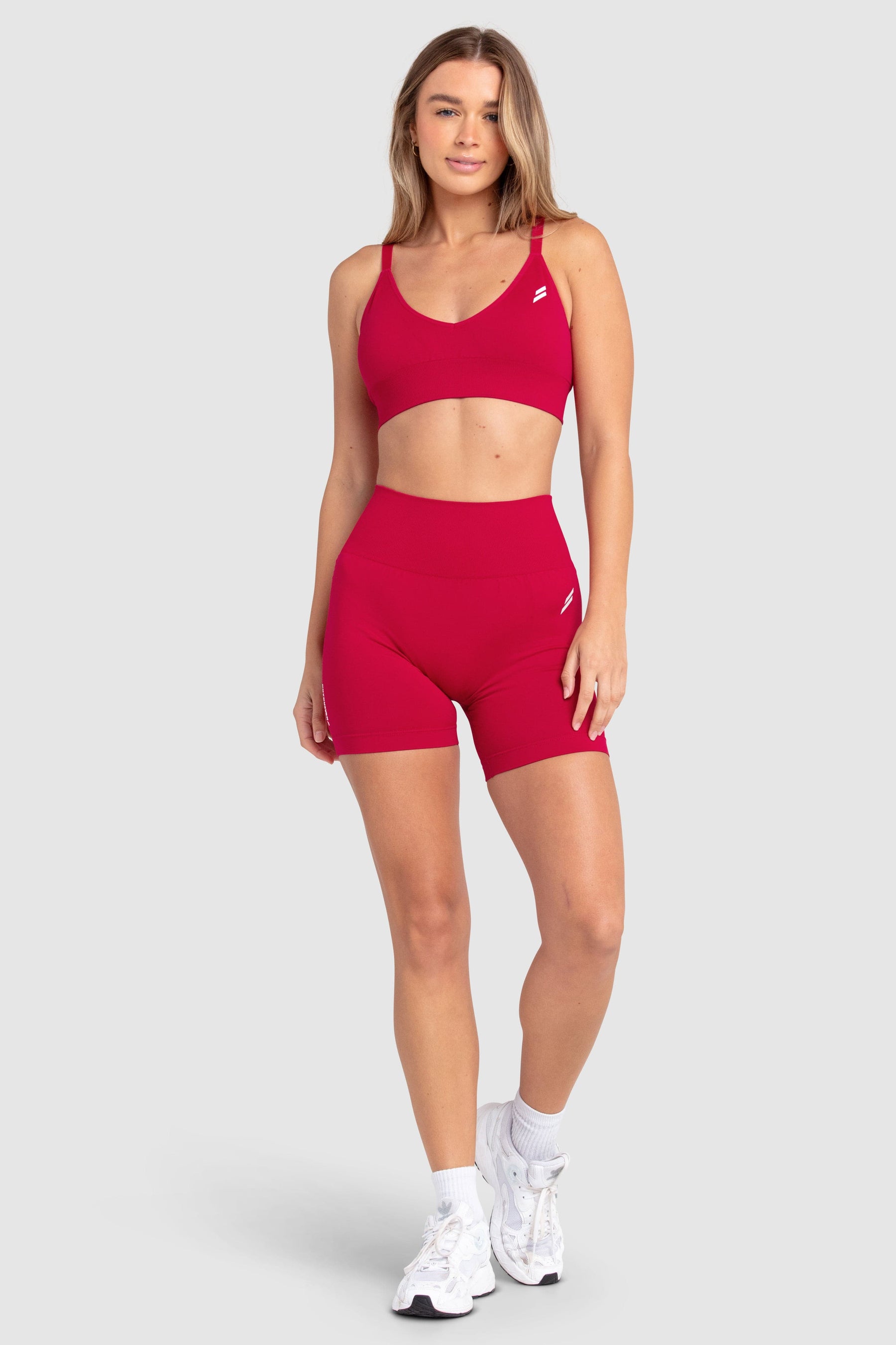 Shorts Scrunch Sem Costura - Vermelho Cereja