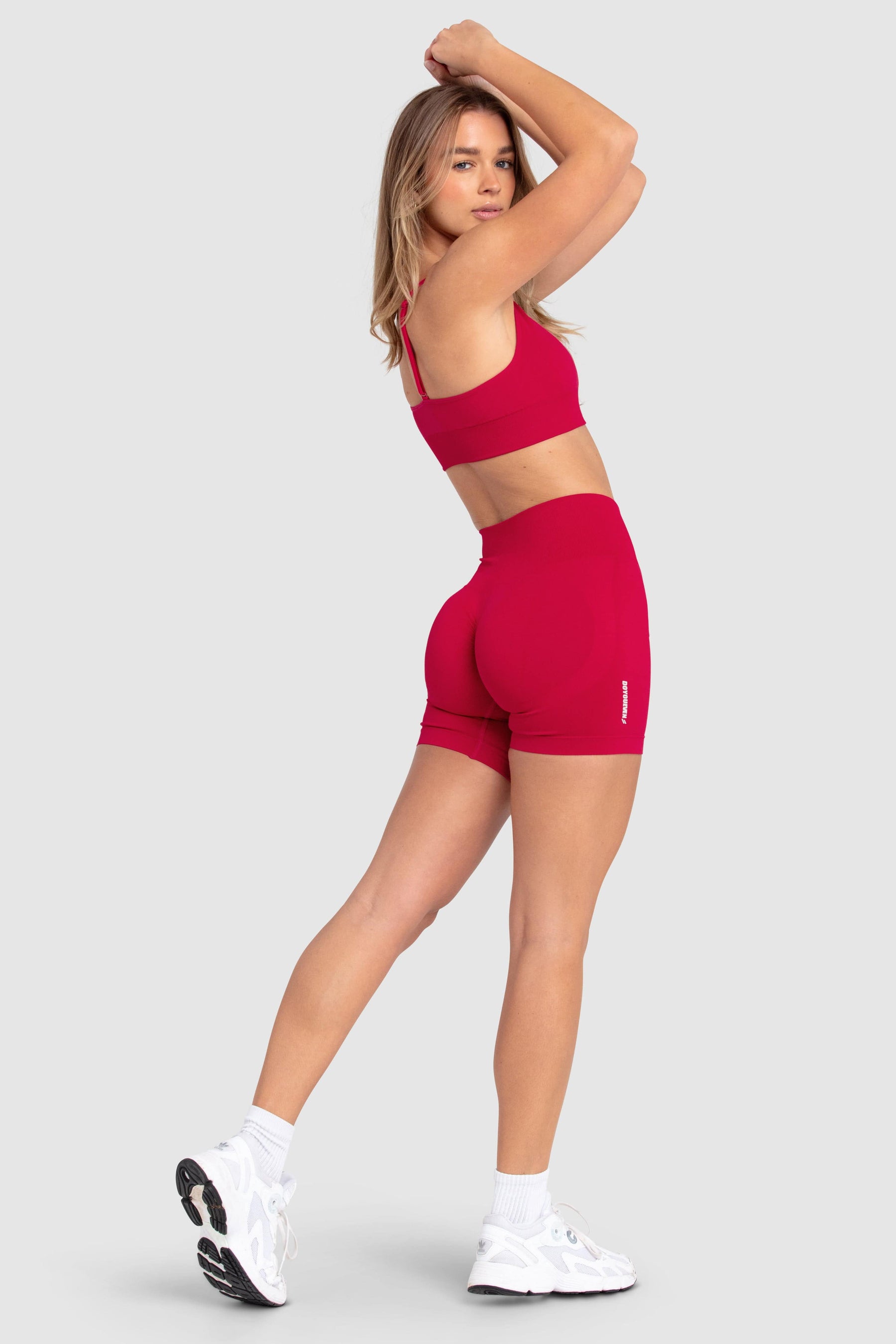 Shorts Scrunch Sem Costura - Vermelho Cereja