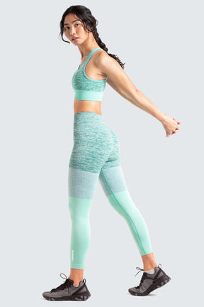 Conjunto Top e Calça Legging Trinity Sem Costura - Verde Menta