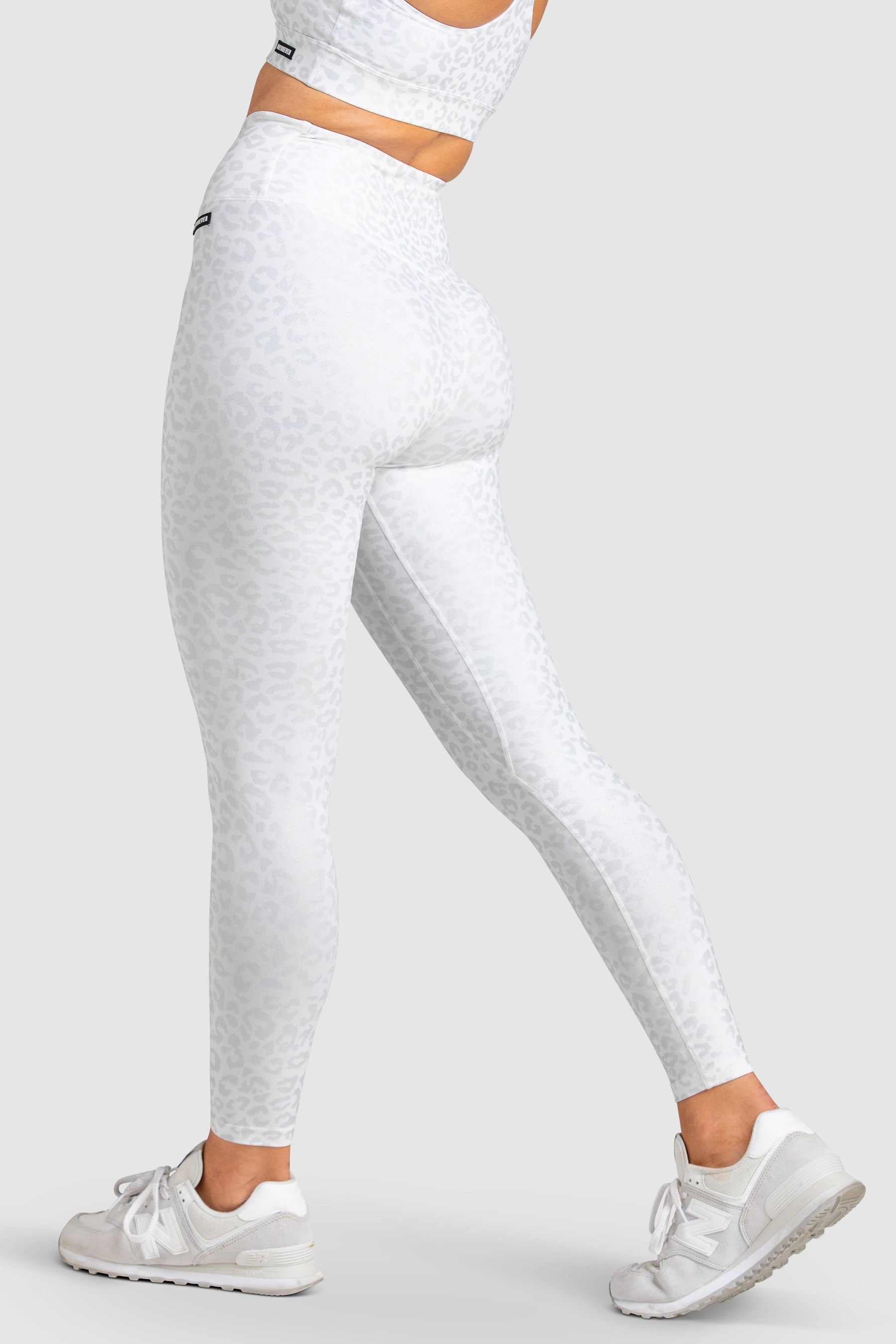 Calça Legging FitFlow Alto Relevo - Animal Print Branco