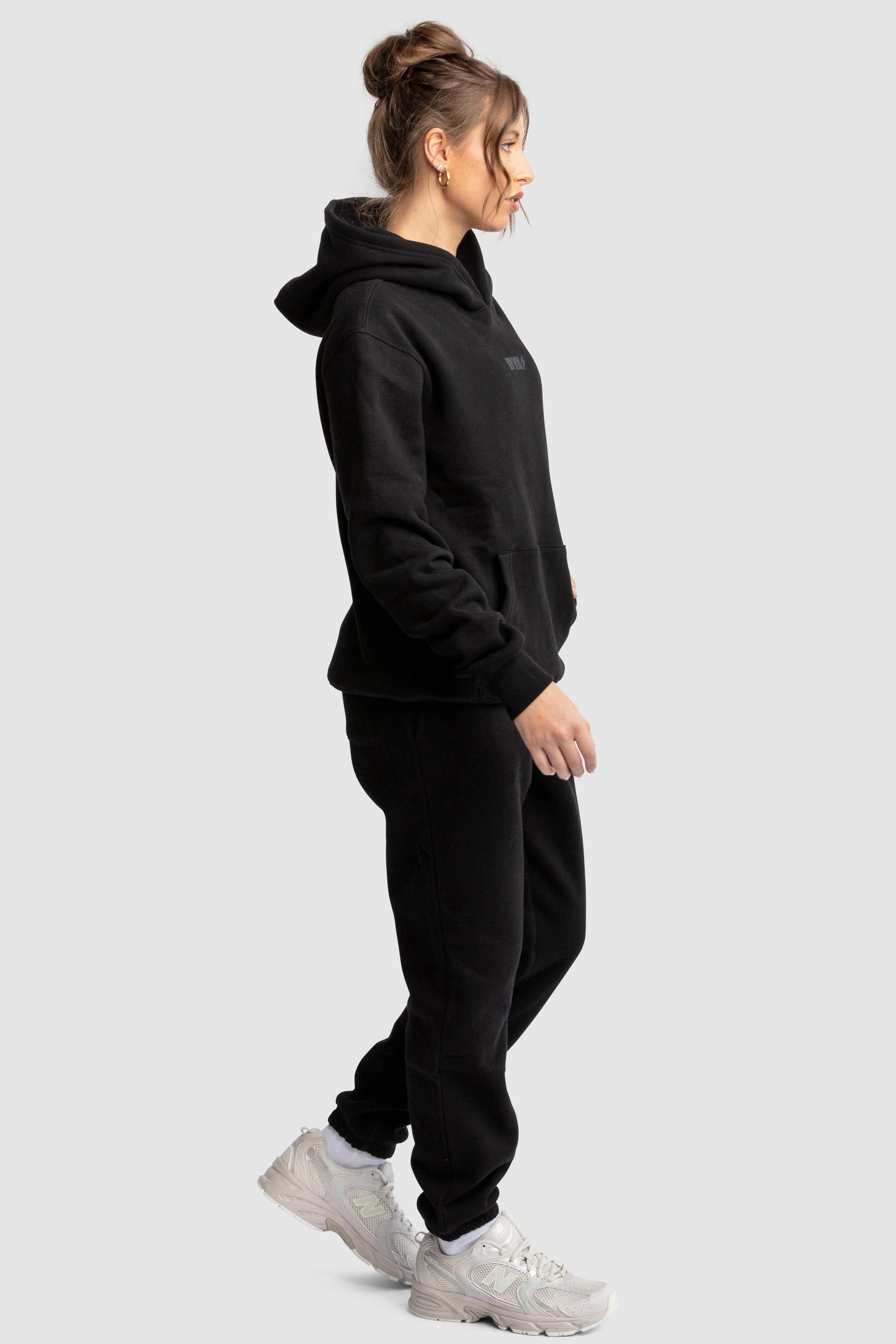 Moletom Com Capuz Feminino Relaxed Fit - Preto