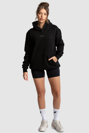 Moletom Com Capuz Feminino Relaxed Fit - Preto