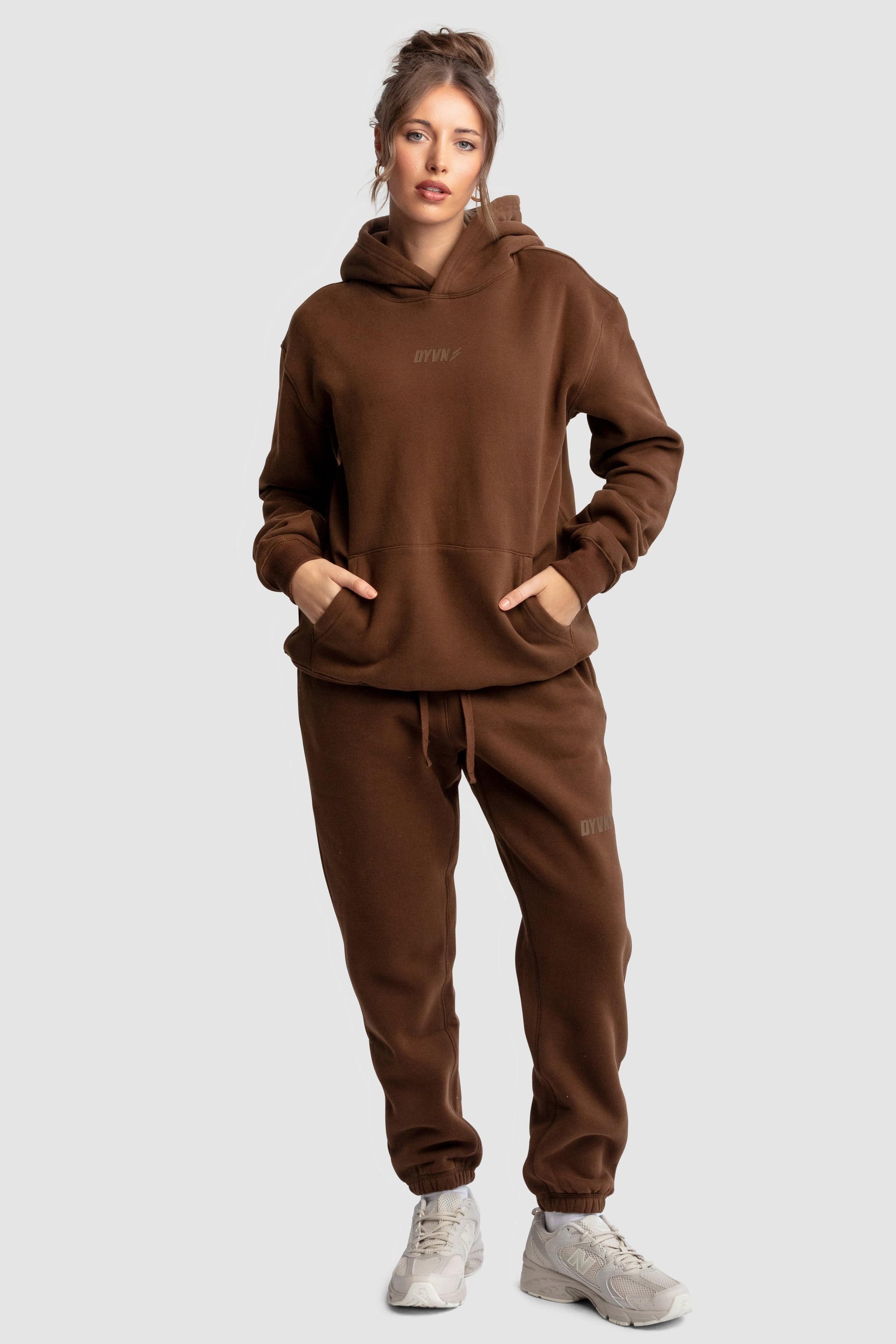 Moletom Com Capuz Feminino Relaxed Fit - Chocolate