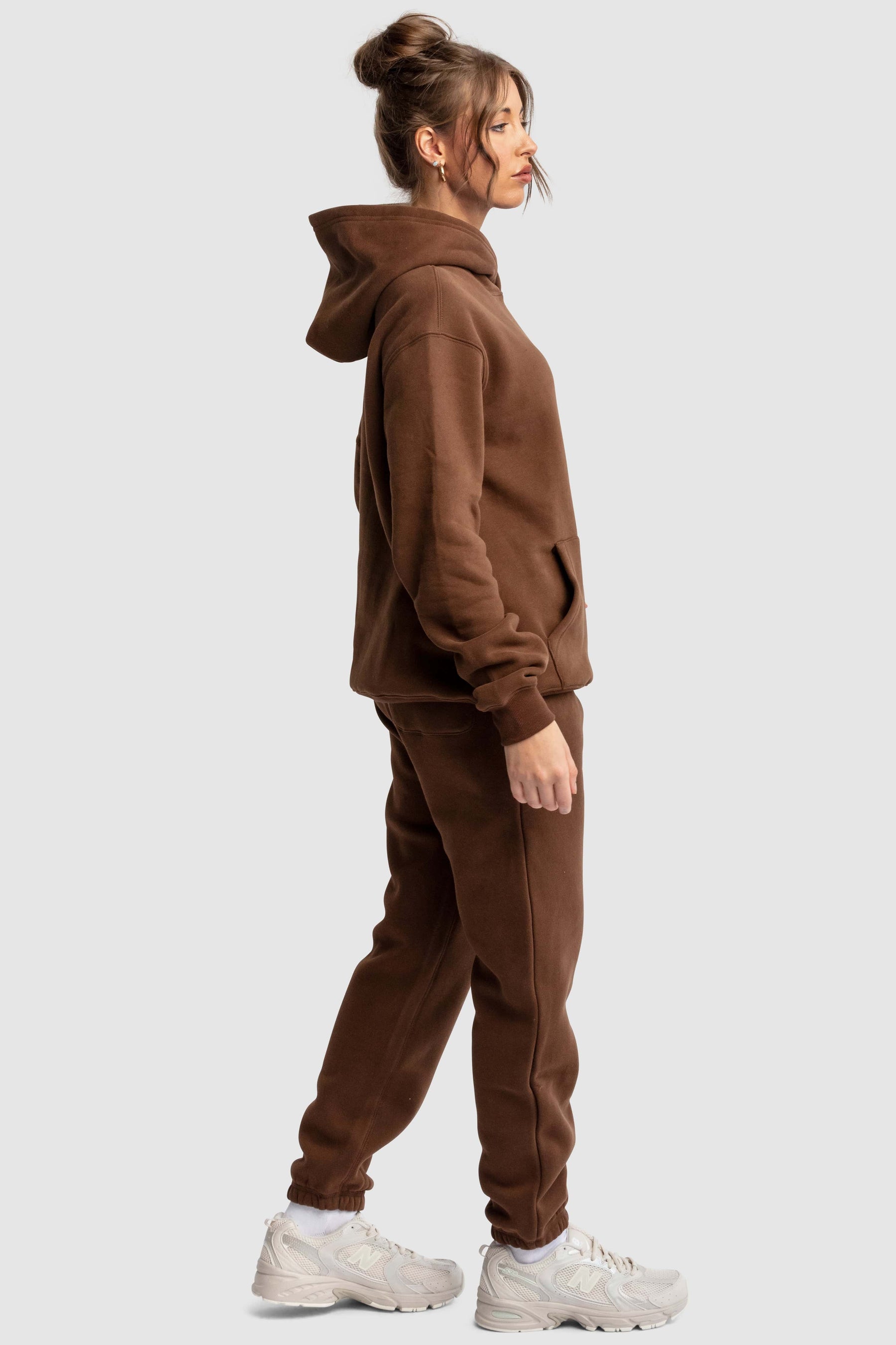 Moletom Com Capuz Feminino Relaxed Fit - Chocolate