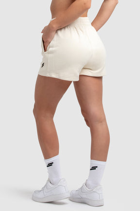 Conjunto Top e Shorts Essencial de Algodão Feminino - Creme