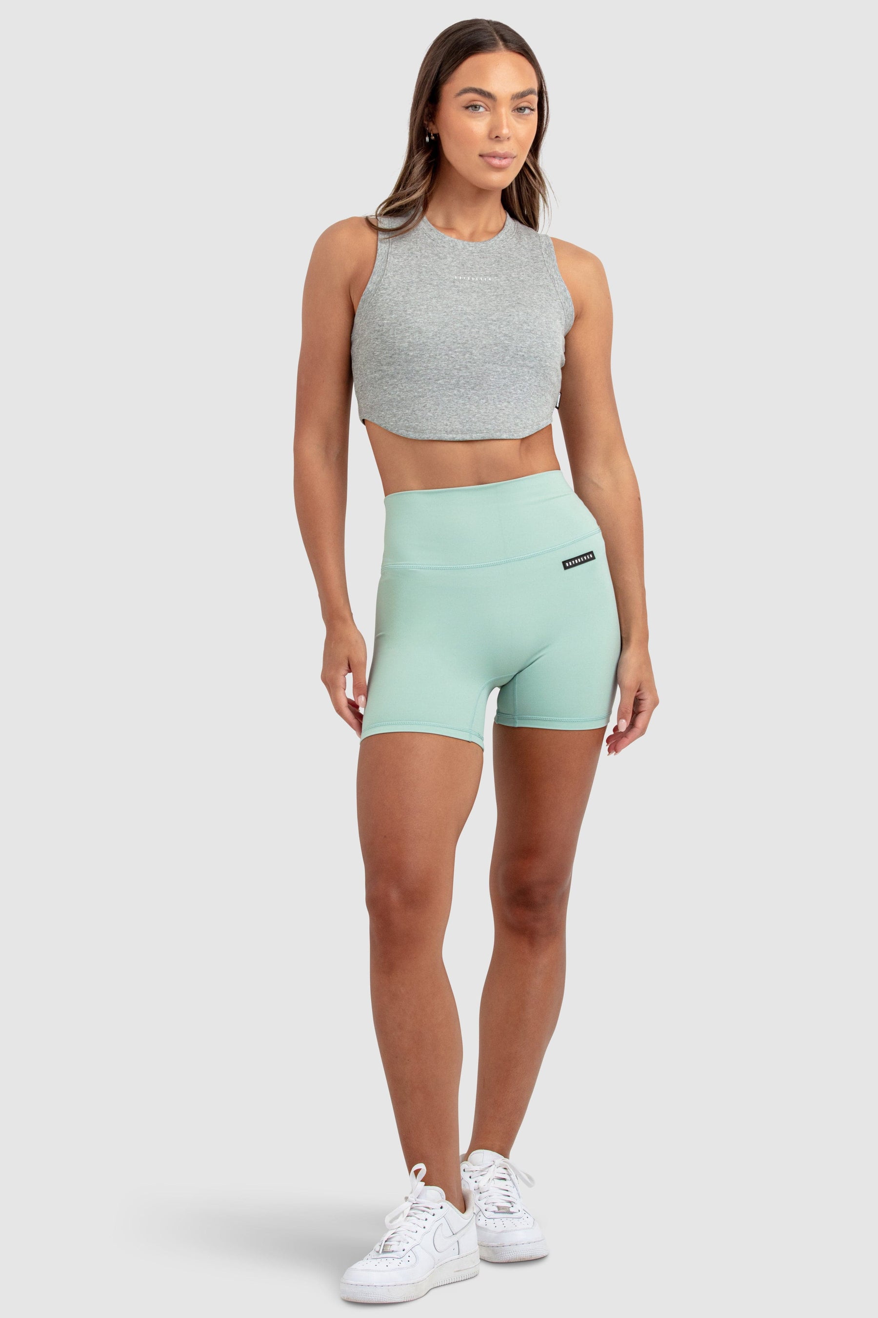 Cropped Regata Feminino Scoop - Cinza