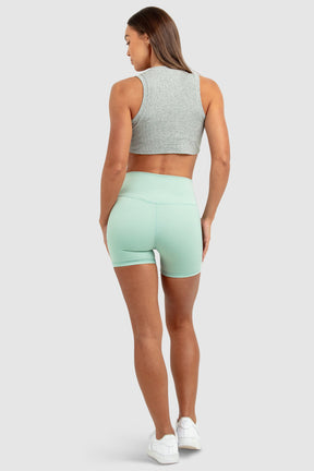 Cropped Regata Feminino Scoop - Cinza