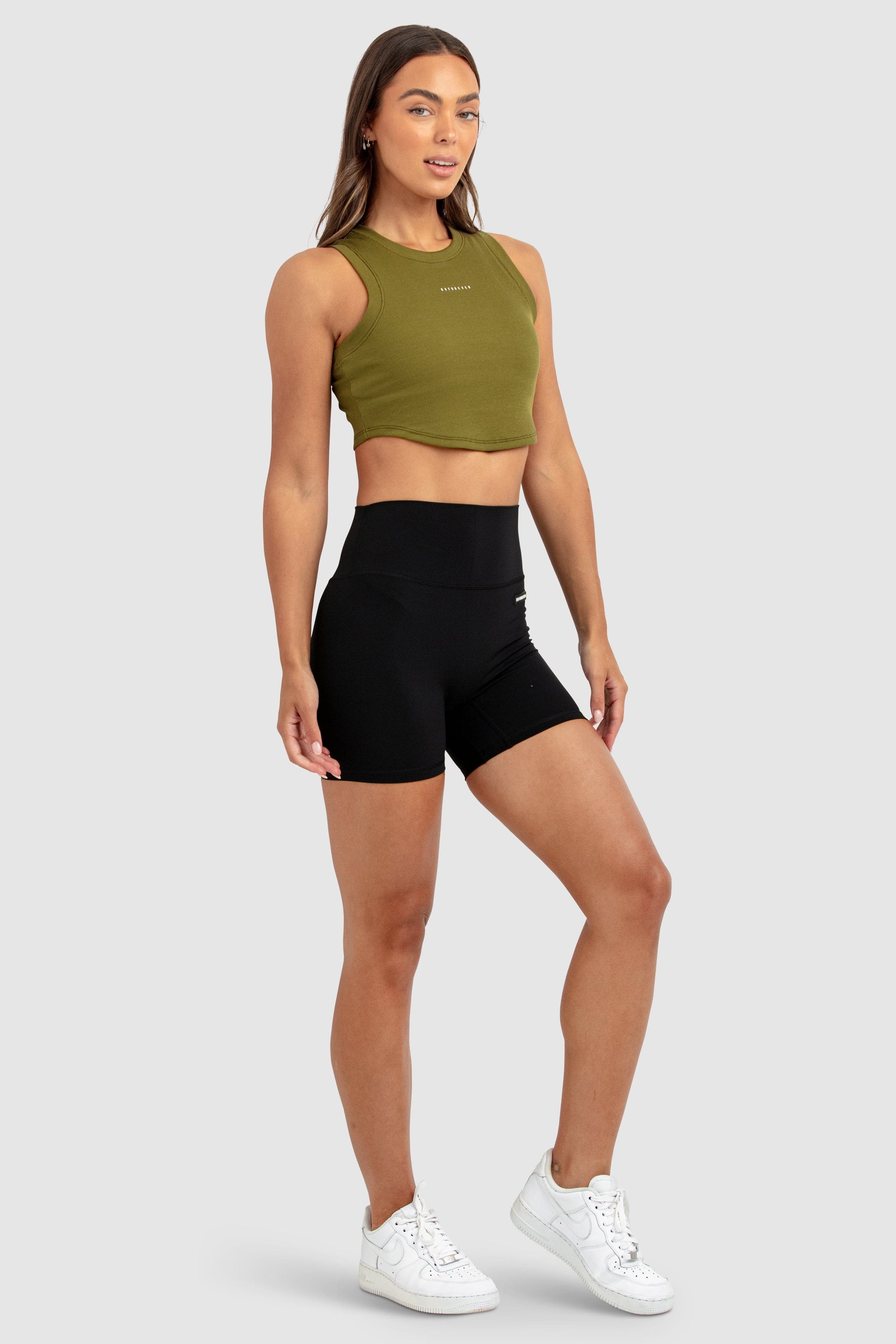 Cropped Regata Feminino Scoop - Verde Cáqui