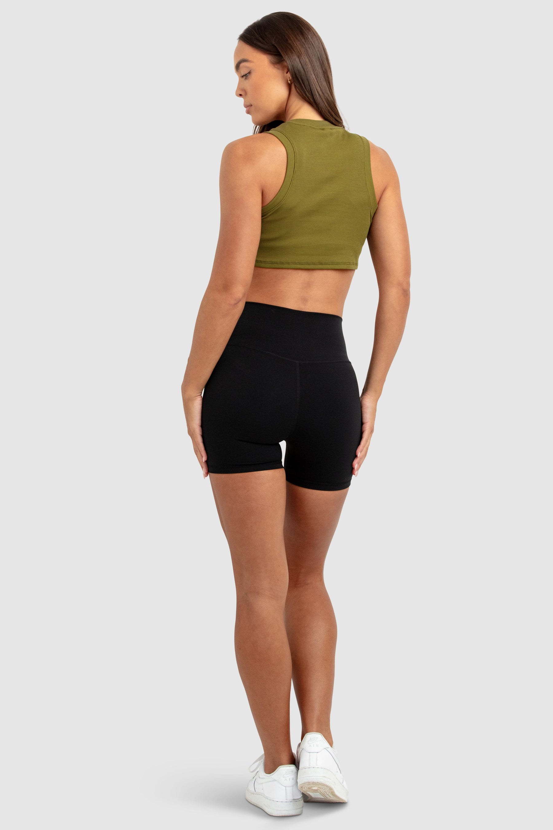 Cropped Regata Feminino Scoop - Verde Cáqui